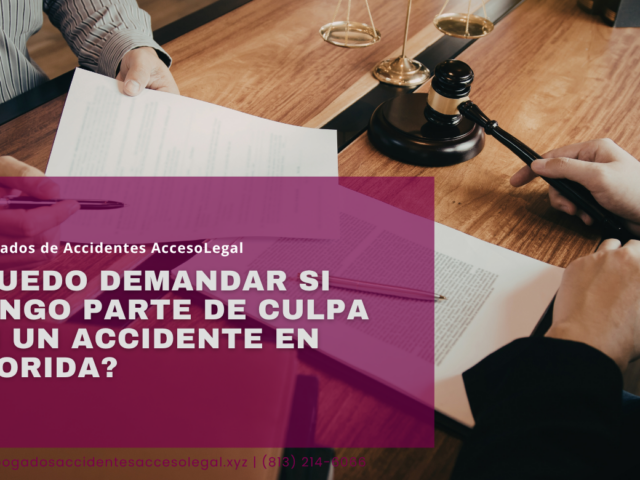 ¿Puedo demandar si tengo parte de culpa en un accidente en Florida?